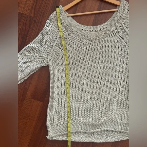 Free People Heather Gray Knit Sweater - Picture 4 of 12